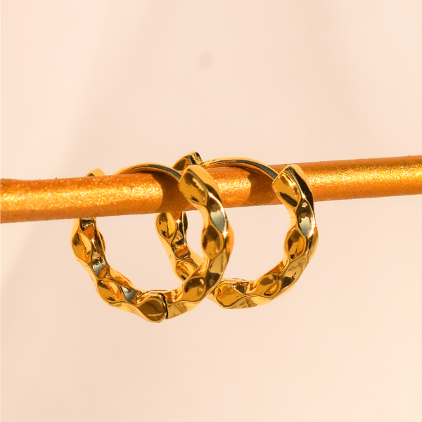 Geometric Gold Hoops