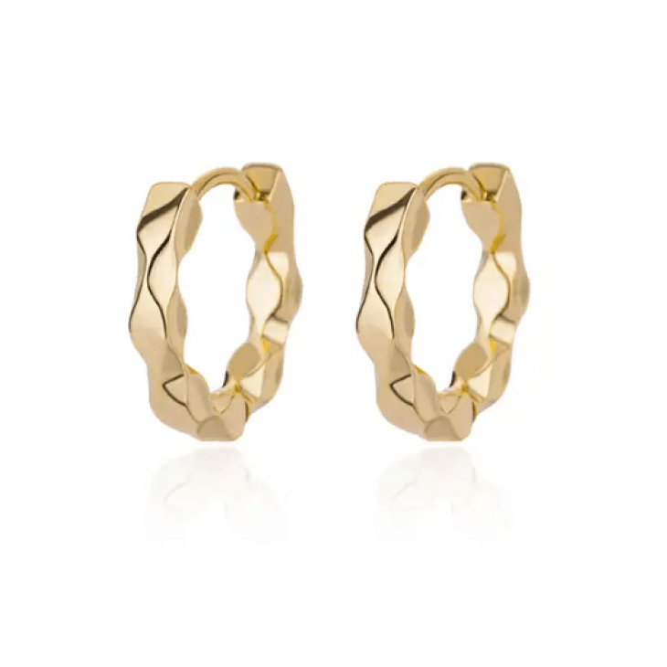 Geometric Gold Hoops - Image 2