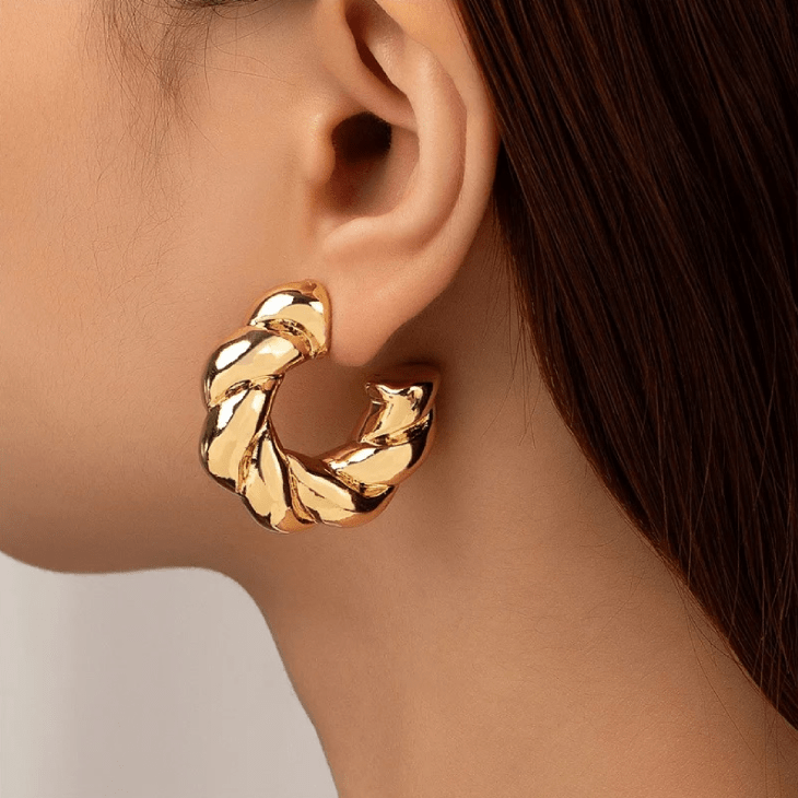 Gold Rope Hoops - Image 2